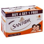 Santoor Soap- Almond Soft  4+ 1