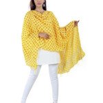 Generic Womens Cotton Straight Duppatta (Yellow, Red)