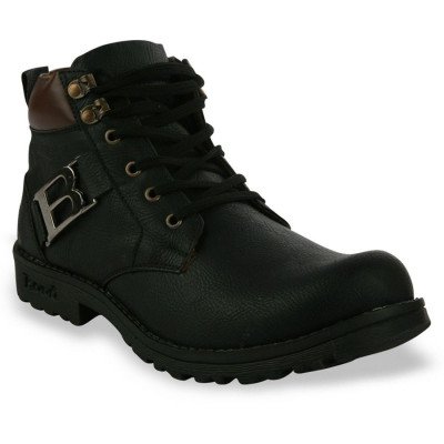 Generic Men Black Color Synthetic Material  Casual Boots