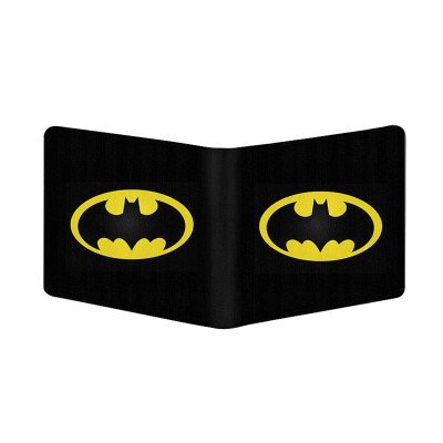 Generic Batman Design Black Canvas, Artificial Leather Wallet