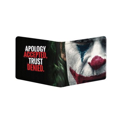 Generic Joker Design Multi Color Canvas, Artificial Leather Wallet