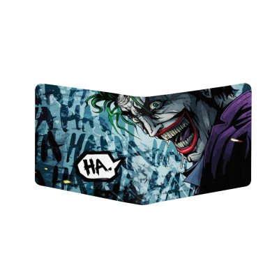 Generic Joker Design Multi Color Canvas, Artificial Leather Wallet