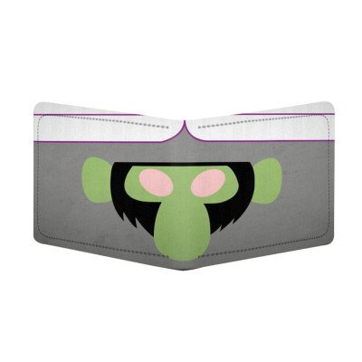 Generic Monkey Superhero Design Grey Canvas, Artificial Leather Wallet