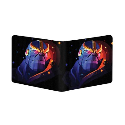 Generic Thanos Design Multi Color Canvas, Artificial Leather Wallet