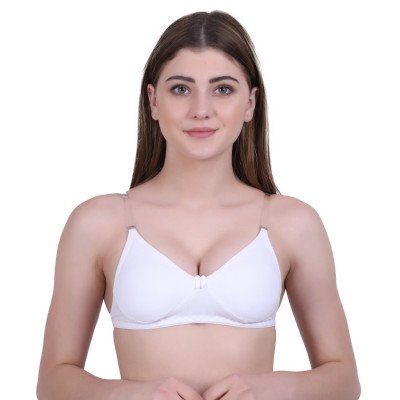 Generic Women's Cotton Bra (Material: Cotton, (Color: White)