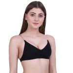 Generic Women's Cotton Bra (Material: Cotton, (Color: Black)